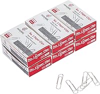 PAPERPAL #1 Nonskid Paper Clips, 600 Medium Silver (6x100 Packs) - Rust-Resistant Grip for Office, School & Crafts