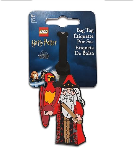 Miniatura 7 de Lego - Etiqueta de silicona para equipaje de Harry Potter para viajes, maleta, mochila, bolsa de playa de verano, Dumbledore (53255) no tóxico,