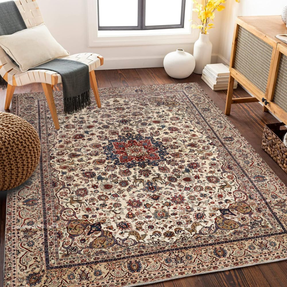 Tapis vintage salon antidérapant chambre cuisine couloir paillasson 80x120