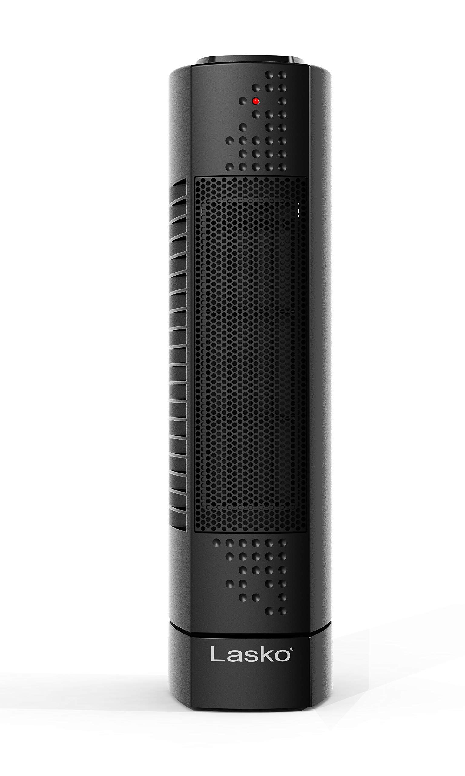 Lasko Oscillating Ceramic Slim Tower Desktop Space Heater for Home with Thermostat and 2 Speeds, 14 Inches, Black, 1500W, CT14101