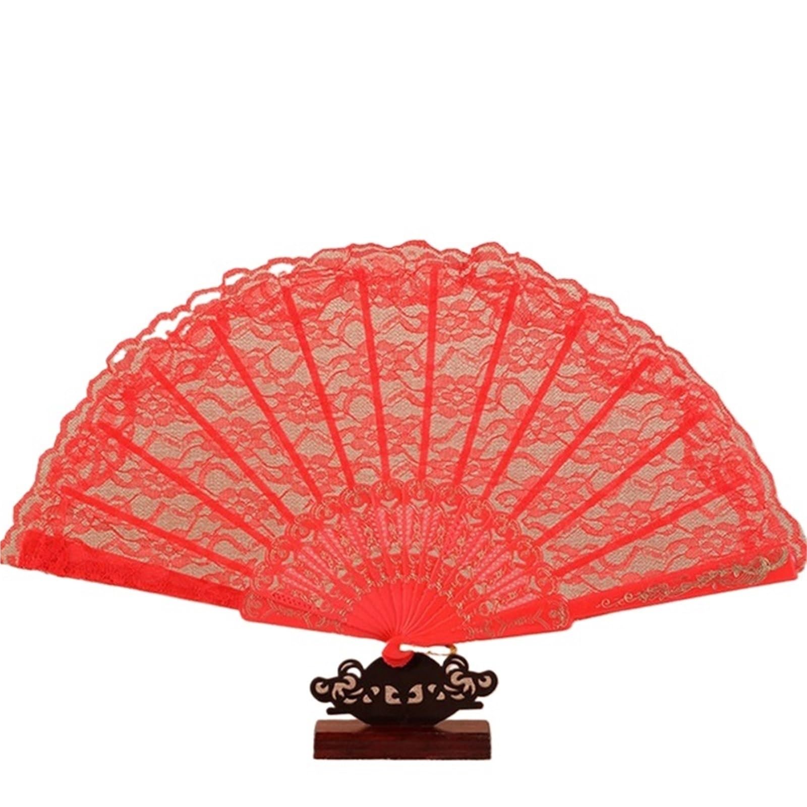 Dcuipg Color3 Vintage Style Lace Folding Fan For Party