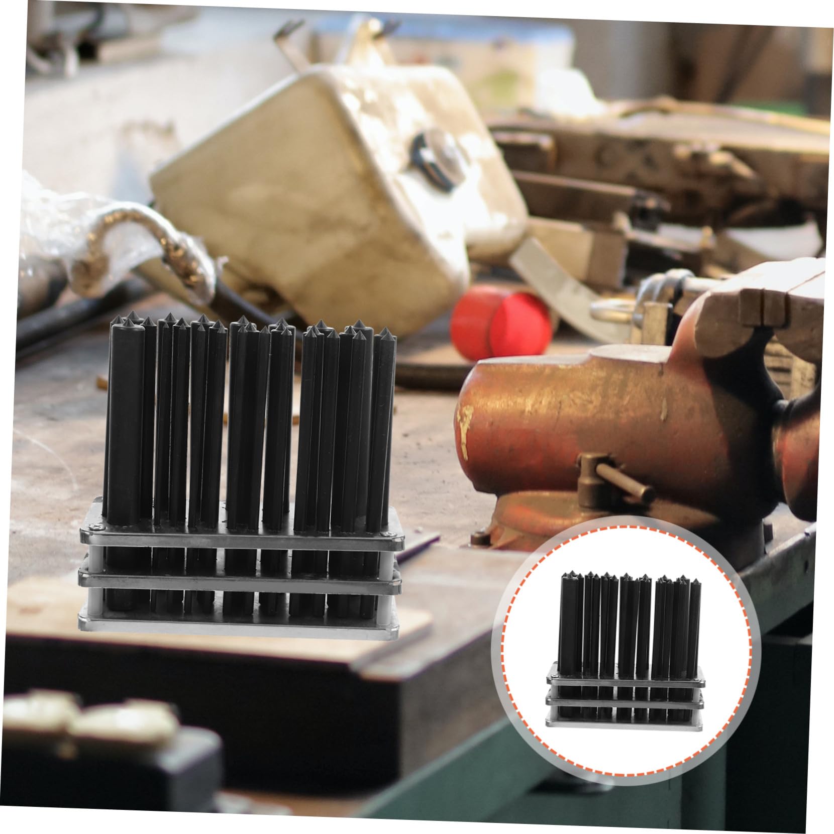 Healifty Punzones Cilíndricos Con Base Antideslizante Para Perforación y Reparación Mecánica Herramienta Bricolaje Resistente Acero Térmico Para Carpintería y Trabajos Diy