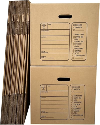 Miniatura 6 de uBoxes Cajas de mudanza medianas premium 18x18x16" Caja de cartón (1 paleta de 24 paquetes, 240 unidades en total)