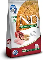 N&D Ancestral para Cães Adultos de Raças Grandes e Gigantes Sabor Frango, Romã, Aveia e Cevada 10,1Kg