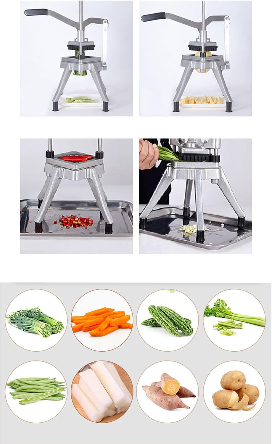 Multifunctional Slitting Machine Manual Slicer with 3 Blades for Home Hotel Restaurant Commercial Vegetable Chopper,