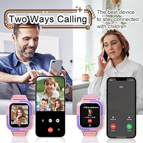 Miniatura 5 de Wonlex Reloj inteligente para niños con tarjeta SIM, rastreador GPS 4G para niños, compatible con línea de Whatsapp, llamadas en tiempo real,