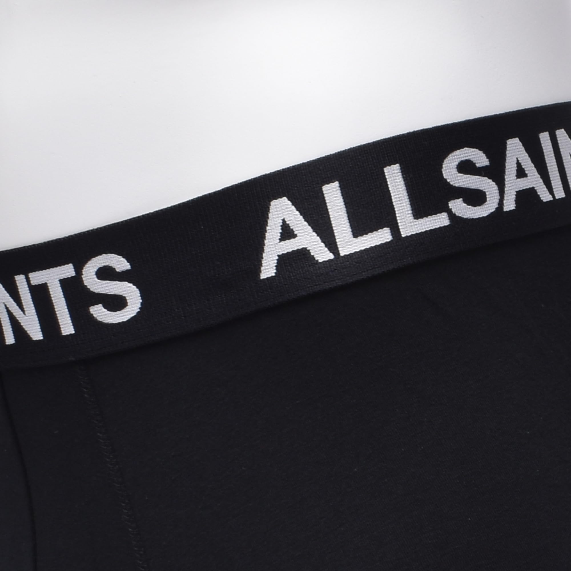 AllSaints Boxer Uomo con Tasca Sagomata, Nero