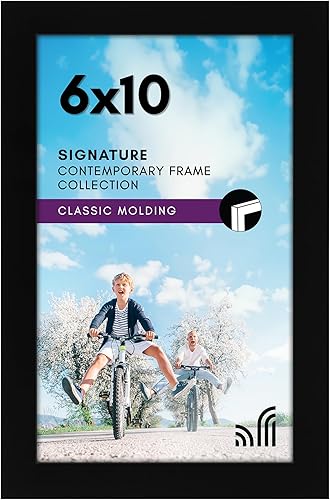 Vista 35 de Americanflat Marco de fotos de 10 x 13 pulgadas con vidrio inastillable - Colección Signature - Marcos de estilo galería hechos de madera de Negro