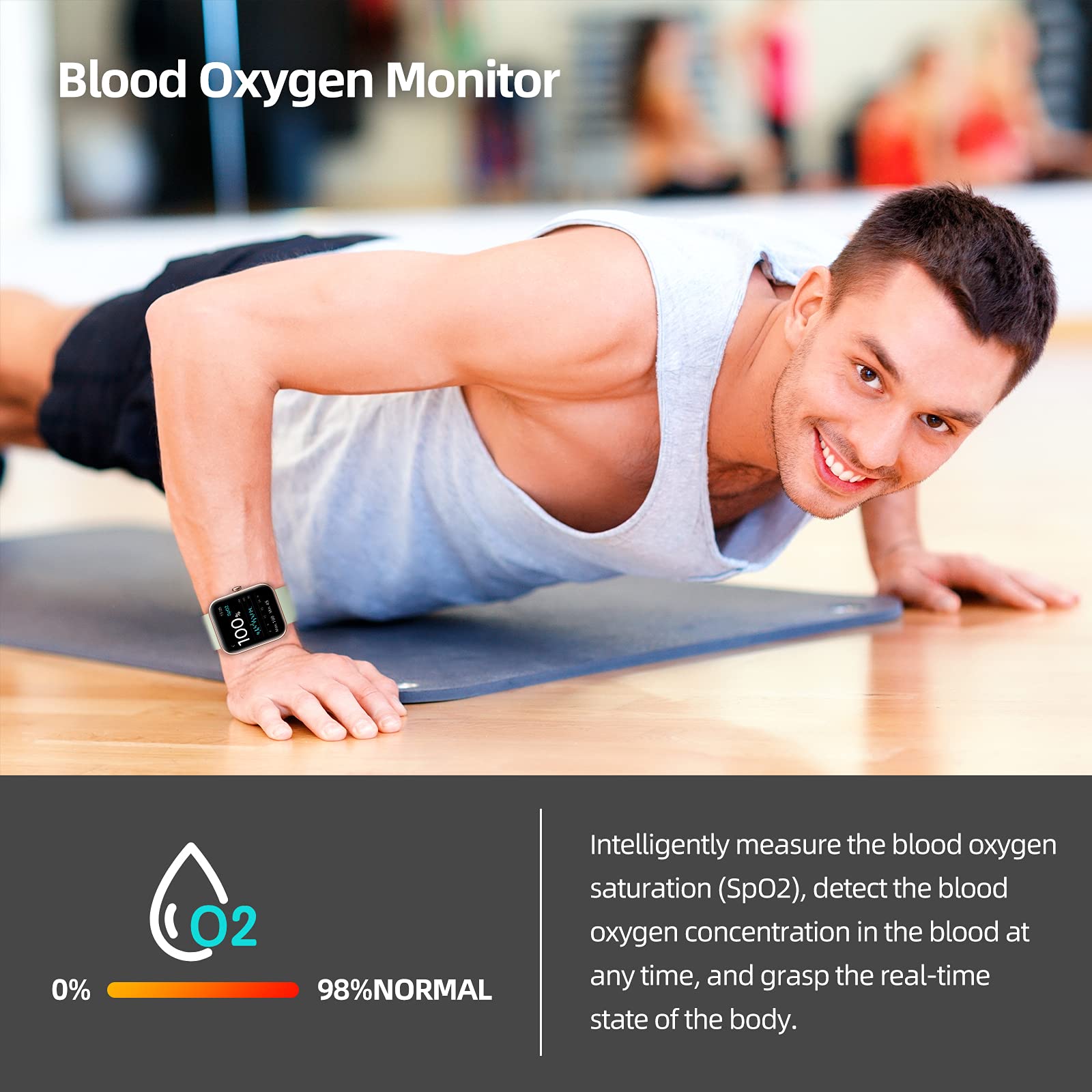YONMIG Smart Watch, 1.69inch Fitness Watch with 14 Sport Modes, Heart Rate  \u0026 Blood Oxygen Monitor, Alexa Built-in Activity Tracker, Smartwatch Health  Watch for Men Women for iPhone Android Phone : Amazon.co.uk:
