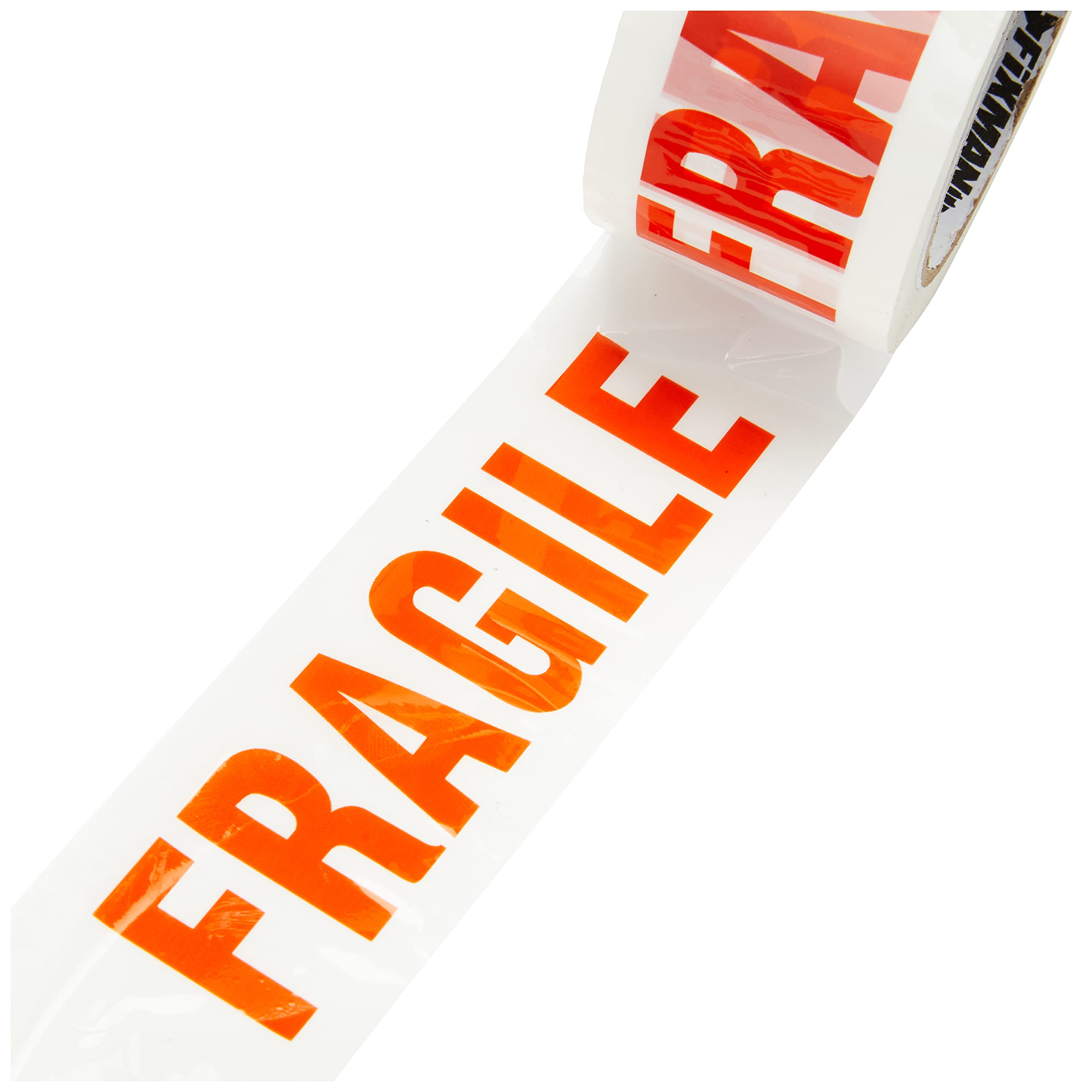 Fixman Fragile Taśma do Pakowania, Biały/Czerwony, 48 mm x 66m
