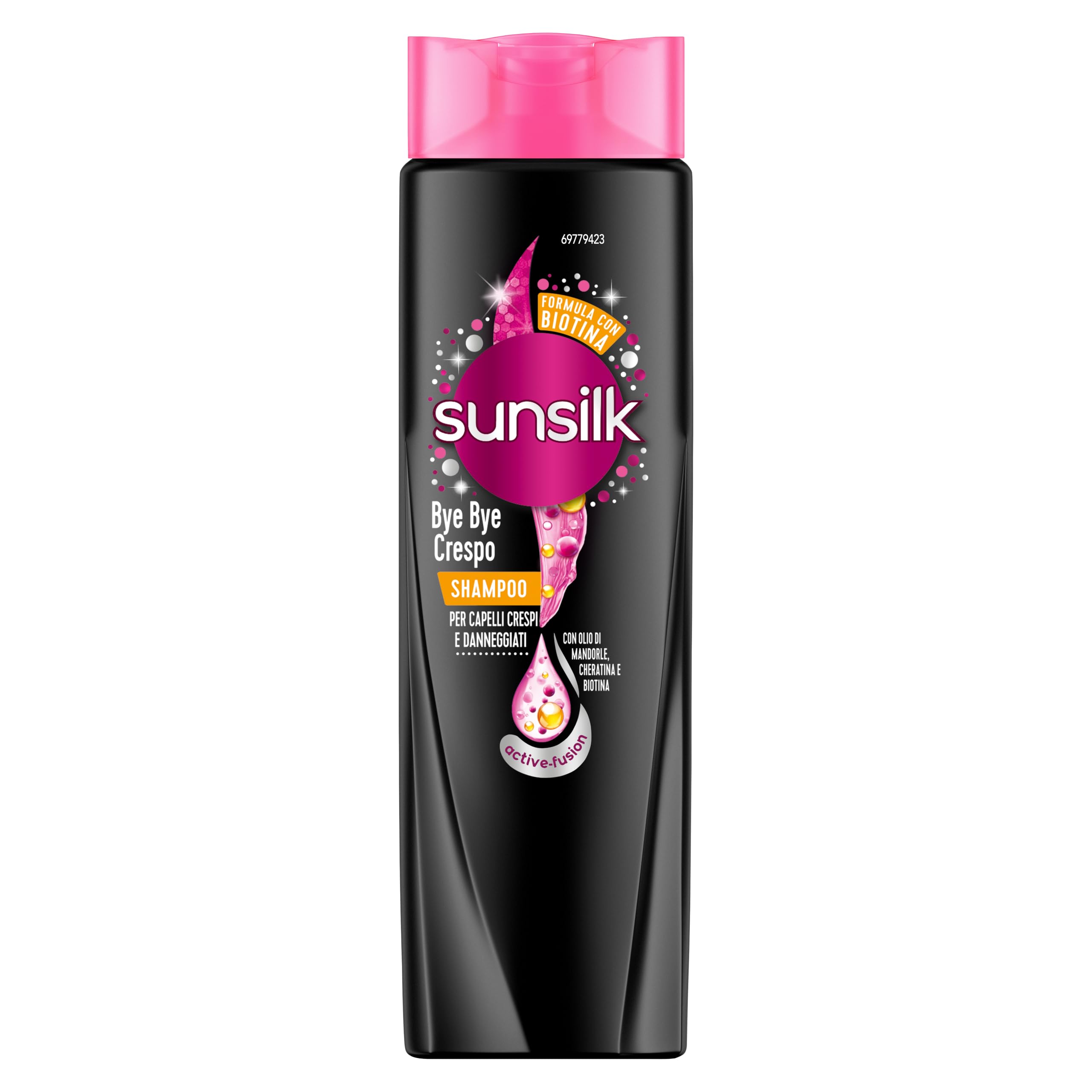 Sunsilk, Shampoo Bye Bye Crespo, Shampoo per Capelli Crespi, Dona Capelli Morbidi, Visibilmente Sani e Luminosi, Formula Active Fusion Arricchita con Olio di Macadamia, Elastina e Biotina, 250 ml 250 ml (Confezione da 1)