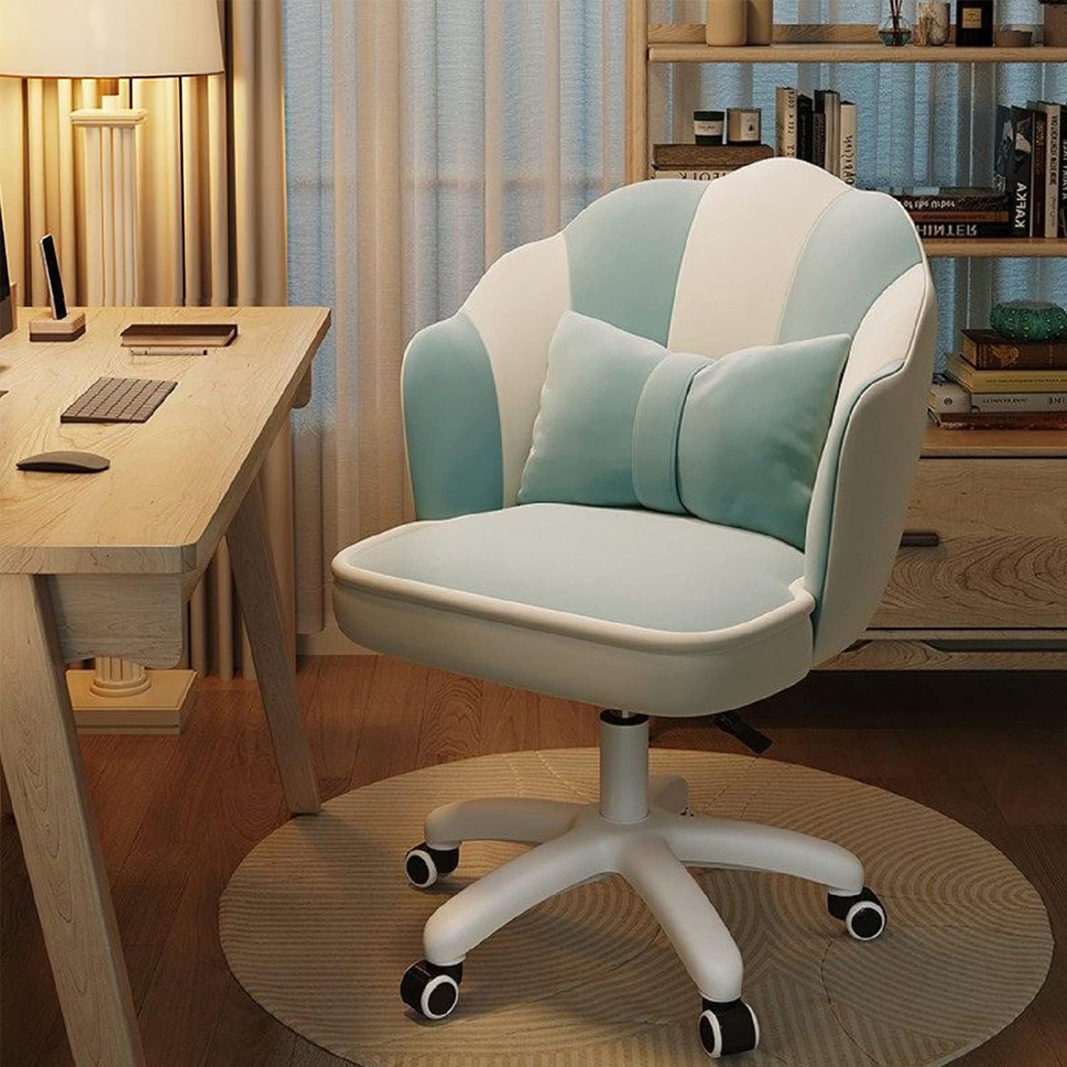 XUEGW Office Chair Cute Petal Desk Chair, Modern Fabric Home Butterfly
