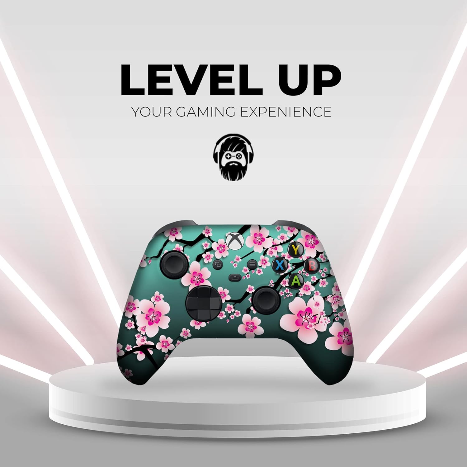DreamController Cherry Blossom Custom X-box Controller Wireless compatible with X-box One/Series X/S Proudly Customized in USA with Permanent HYDRO-DIP Printing (NOT JUST A SKIN)