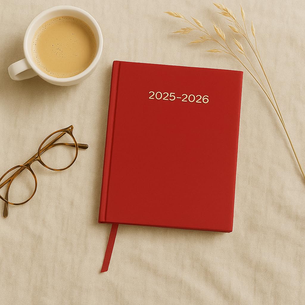 Top Sale Academic Diary 2026-2027 A5 Week to View Planner - Red Hardcover Student & Teacher Academic Diary, August 2026 to July 2027 - Image 2