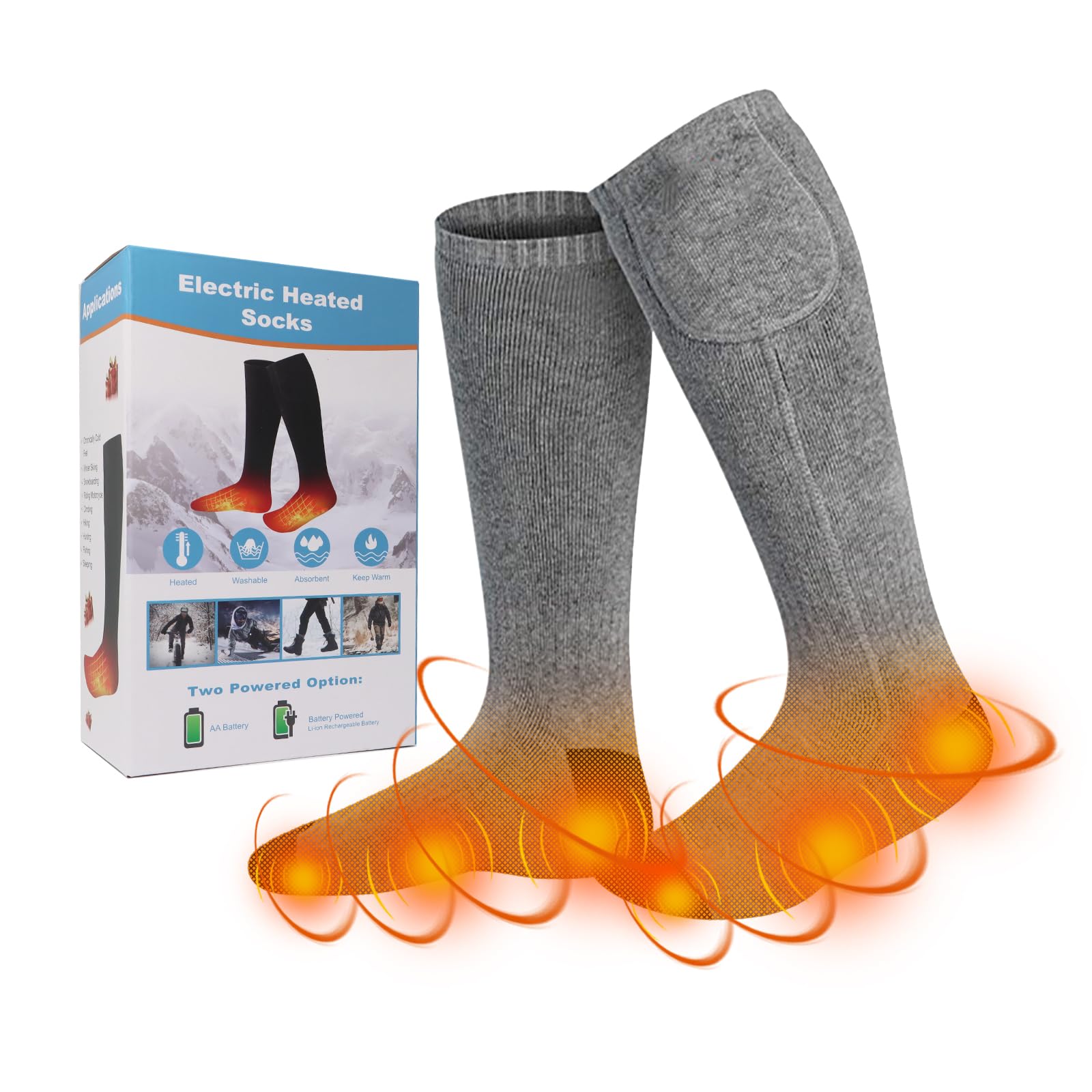 Hogvinnatil Batteriebeheizte Socken - Elektrische Wärmesocken Für Winter & Outdoor