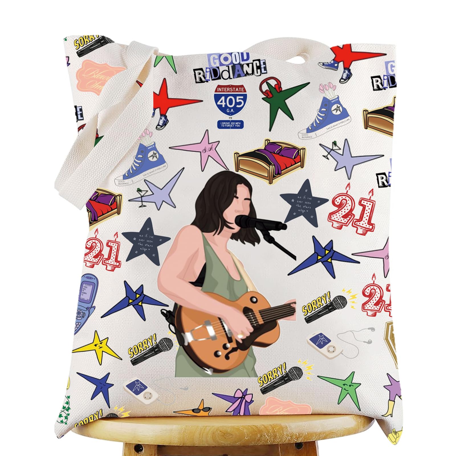 KEYCHIN Good Riddance Music Tote Bag Singer Fans Gifts This Is What It Feels Like Star Shoulder Bag Music Album Tour Gifts, 405-tb