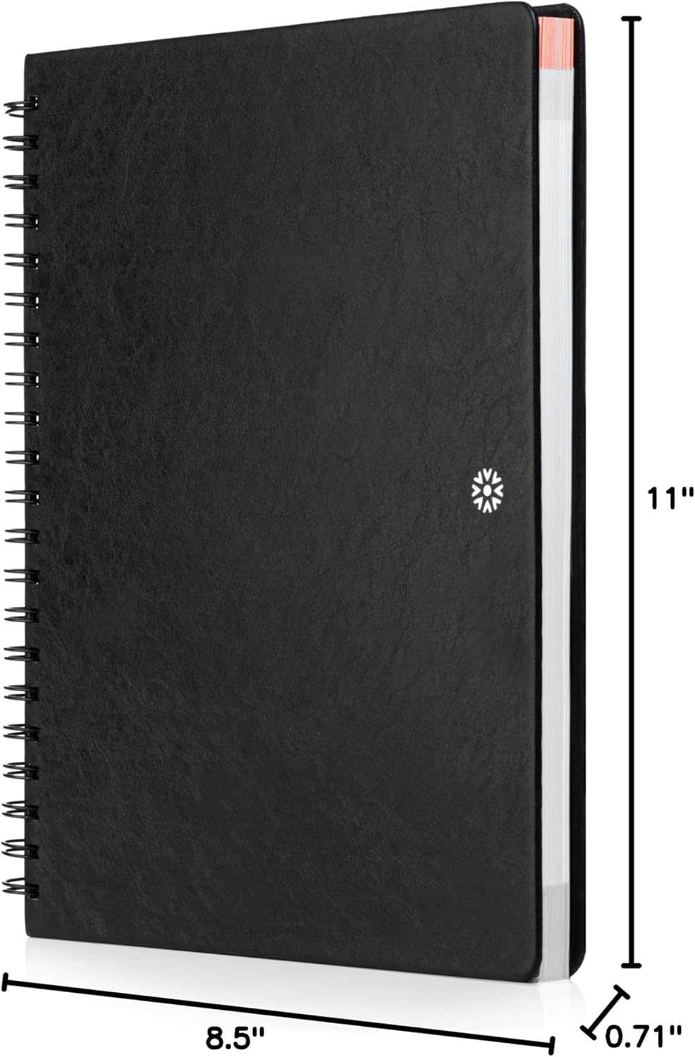 Notsu Undated Daily Planner Notebook | Minimalist Productivity Planner with To Do List, Agenda, Dot Grid, Lined, Notes sections. 160 Pages, Thick Paper 120 gsm, 8.5 x 11 inches, Premium Black Vegan