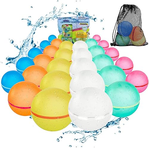 Globos de agua reutilizables, para piscinas, para niños pequeños, cascadas, juguetes de globos de agua de llenado rápido, con autosellado,