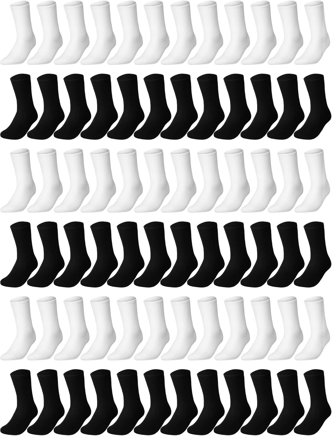 Haysandy 72 Pairs Bulk Pack of Socks Men's Socks for Homeless Sport Casual Bundle for Homeless Unisex Men Women