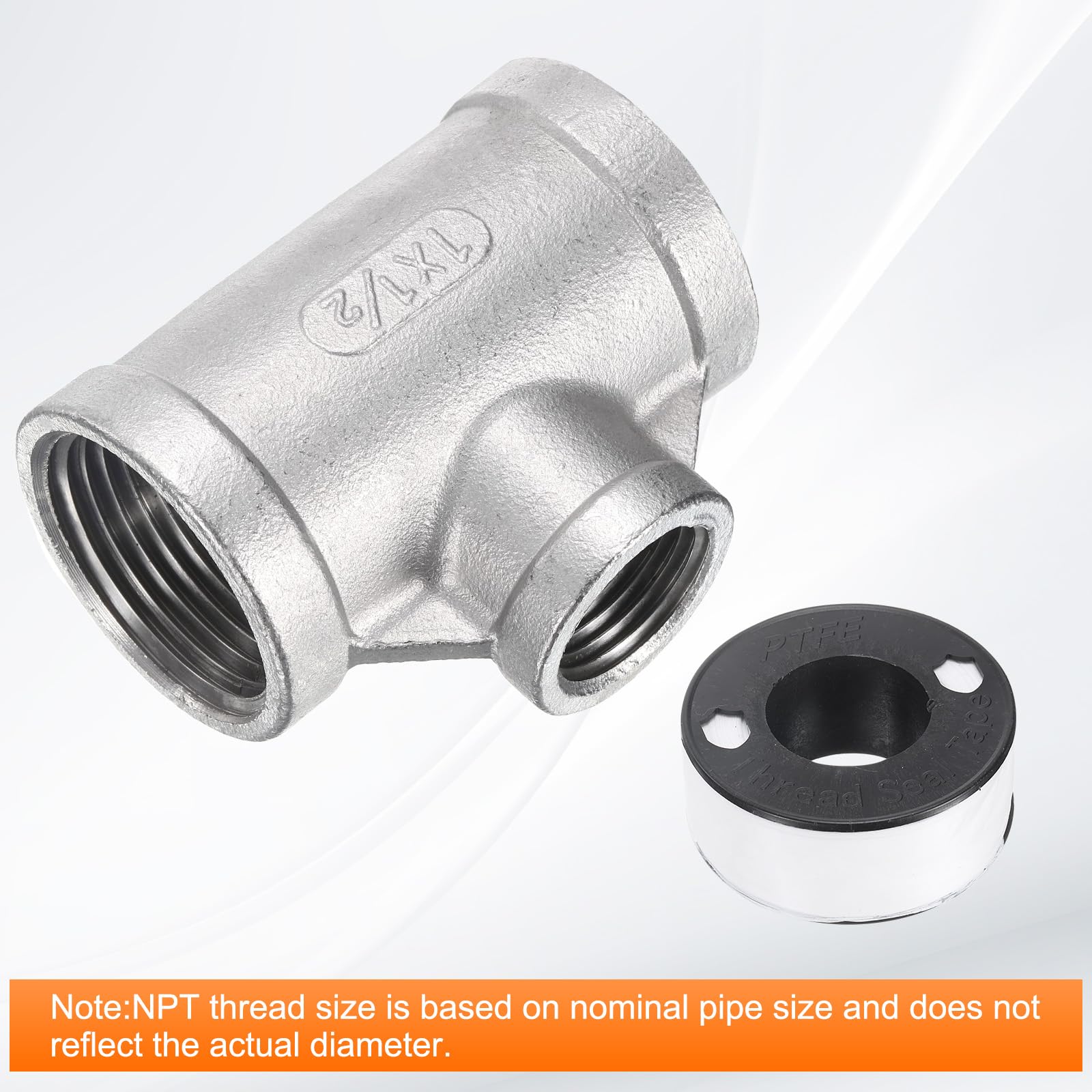 2 Stück Edelstahl T-Stück 1/2 Zoll, T Rohrfittings 90°, 1/2 x 1/2 x1/2 BSP Edelstahl Innengewinde Rohrverschraubungen, T-Rohrverschraubungen für Wasser, Öl, Luft, Gas 2 Stück Edelstahl T-Stück 1/2 Zoll, T Rohrfittings 90°, 1/2 x 1/2 x1/2 BSP Edelstahl Innengewinde Rohrverschraubungen, T-Rohrverschraubungen für Wasser, Öl, Luft, Gas
