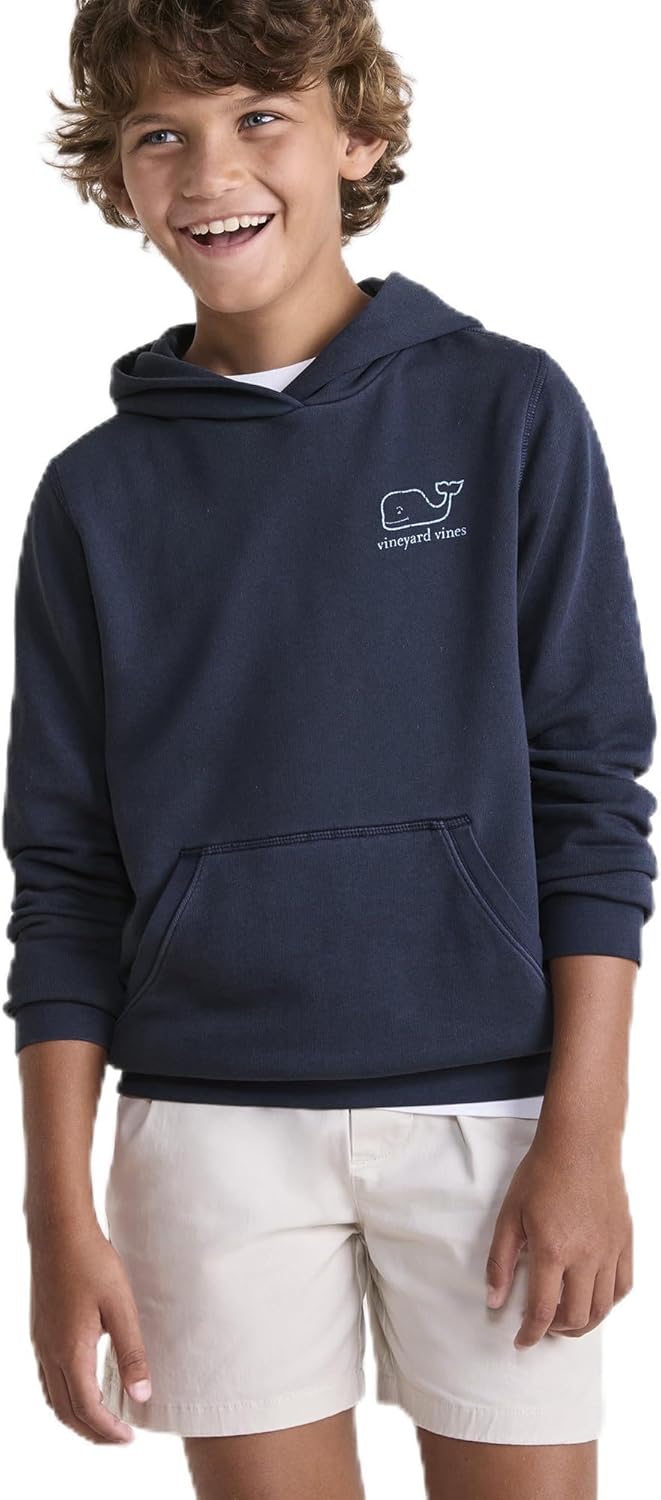 vineyard vines Boys' Kids Surf Terry Vintage Whale Graphic Hoodie