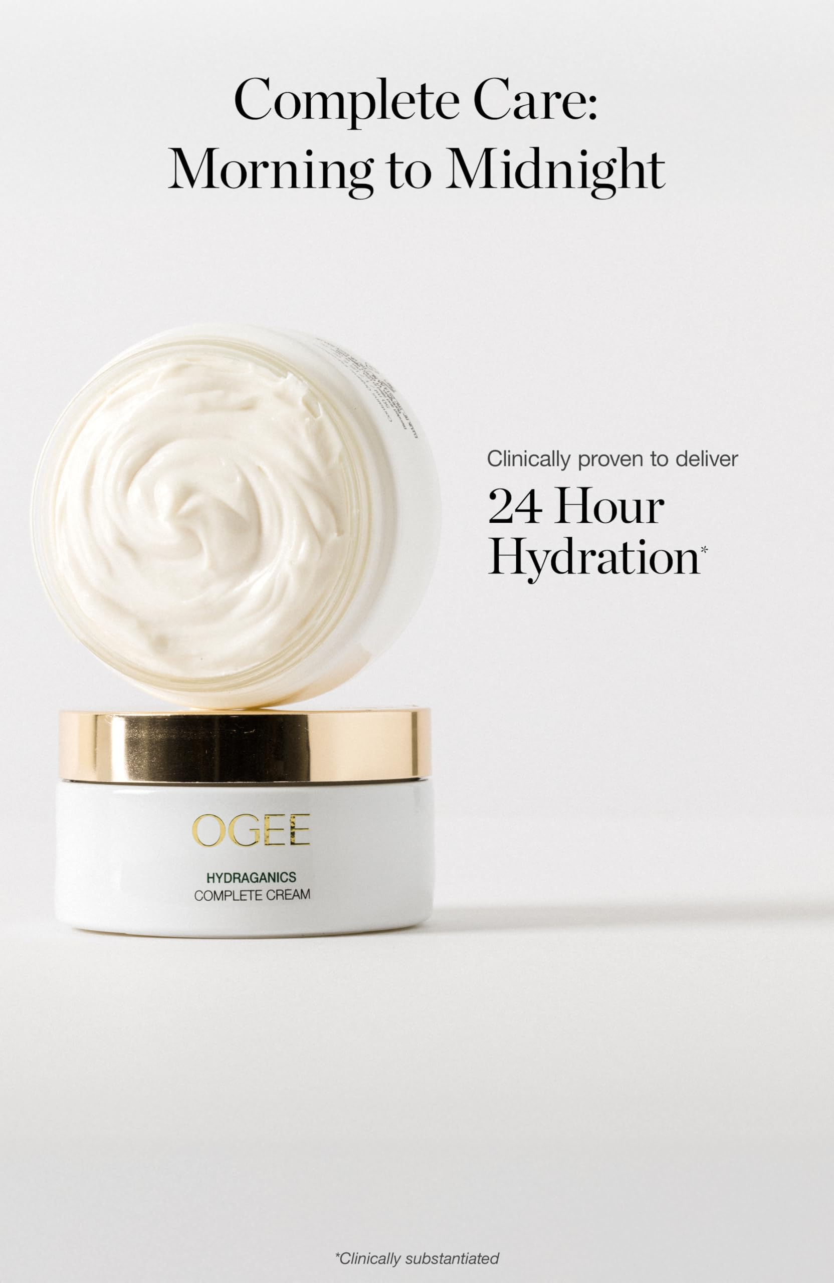 Ogee Complete Cream Body and Face Moisturizer - 24hr Hydration - Moisturizer Face Cream with Hyaluronic Acid, Ceramides & Vitamin C THDA, (15ml)