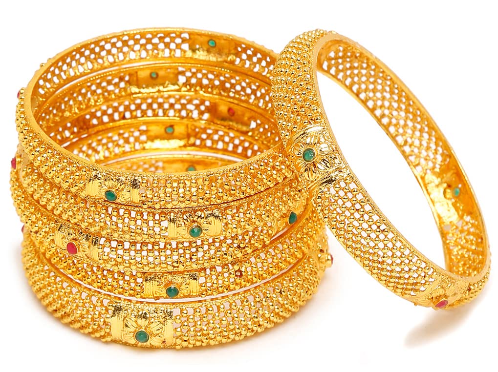 Shining Diva Fashion Latest Gold Plated Set of 6 Stylish Traditional Bangle for Women (13848b_2.4) (B0B65BN38C) Amazon Price History, Amazon Price Tracker