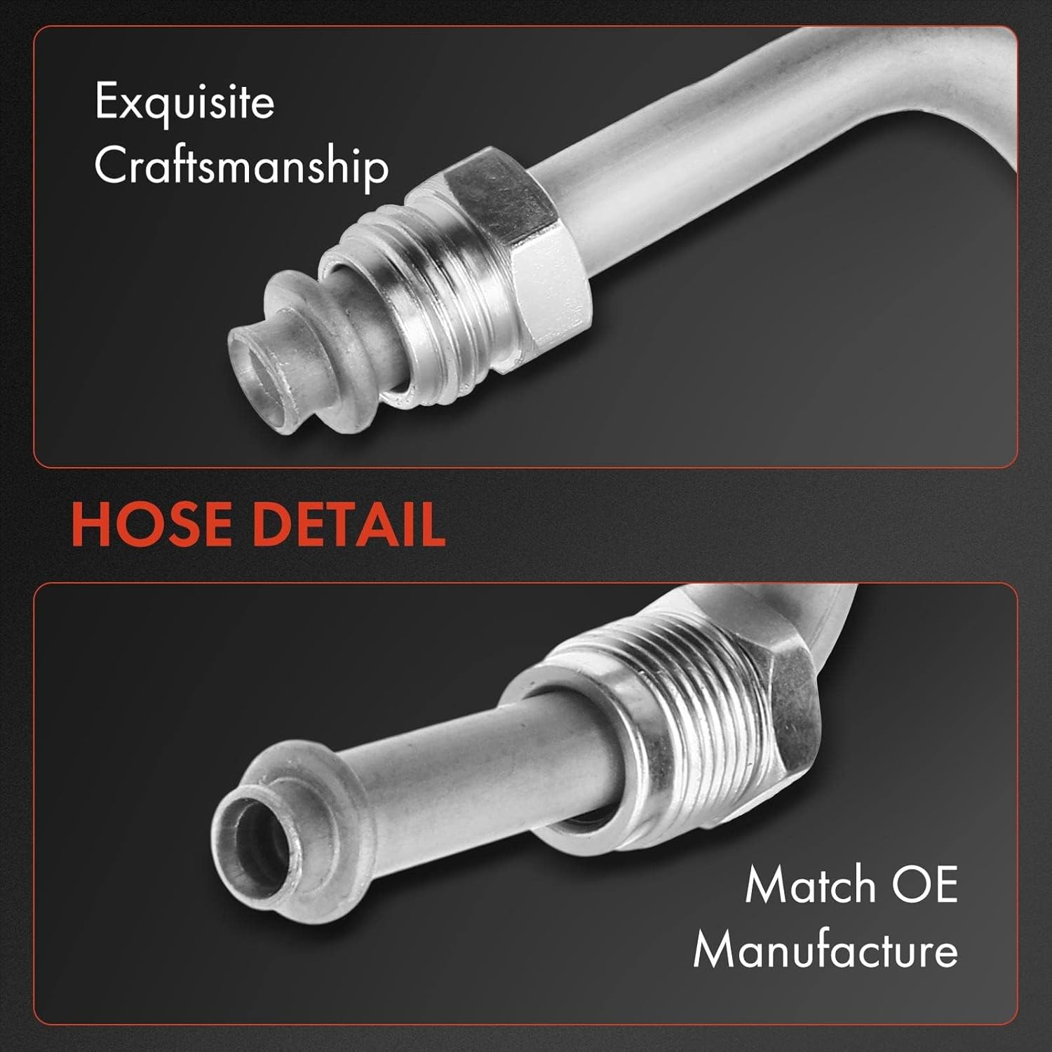 A-Premium Power Steering Pressure Line Hose Assembly Compatible with Chevrolet Tahoe, Suburban 1500, 2000-2002 & GMC Yukon & Cadillac, 4.8L 5.3L 6.0L 8.1L, with O-ring, Pump to Gear/Rack Pinion