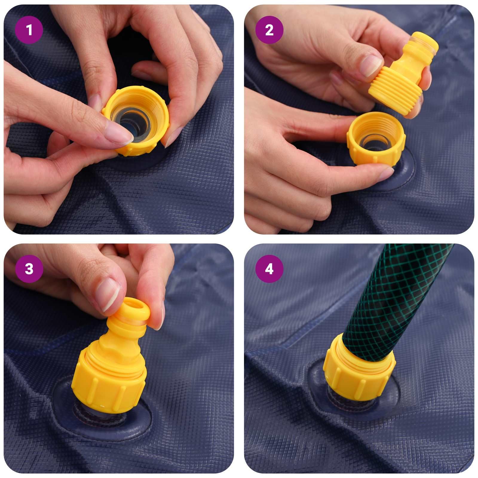 Planschbecken für Kinder und Hunde Blau Ø200 x 9 cm PVC Robustes Material mit Sprinklerfunktion, faltbar, ideal für Garten, draußen und Sommer zum Spielen und Abkühlen