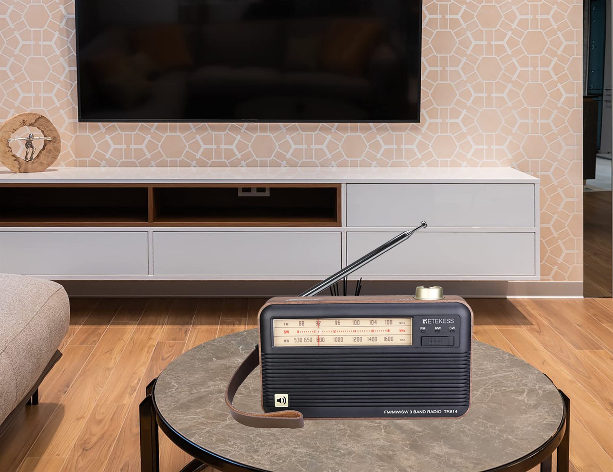 Retekess TR614 Retro Radio AM FM, Portable Radios with Best Reception