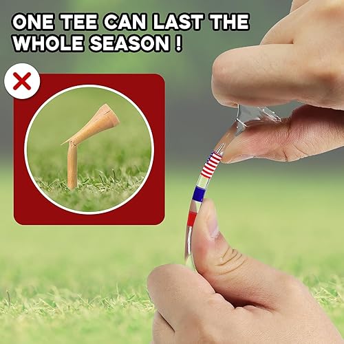 Miniatura 3 de HUAEN Camisetas de golf irrompibles de plástico de copa grande, paquete de 50 camisetas largas irrompibles de 3-14 pulgadas, a granel, baja fricción