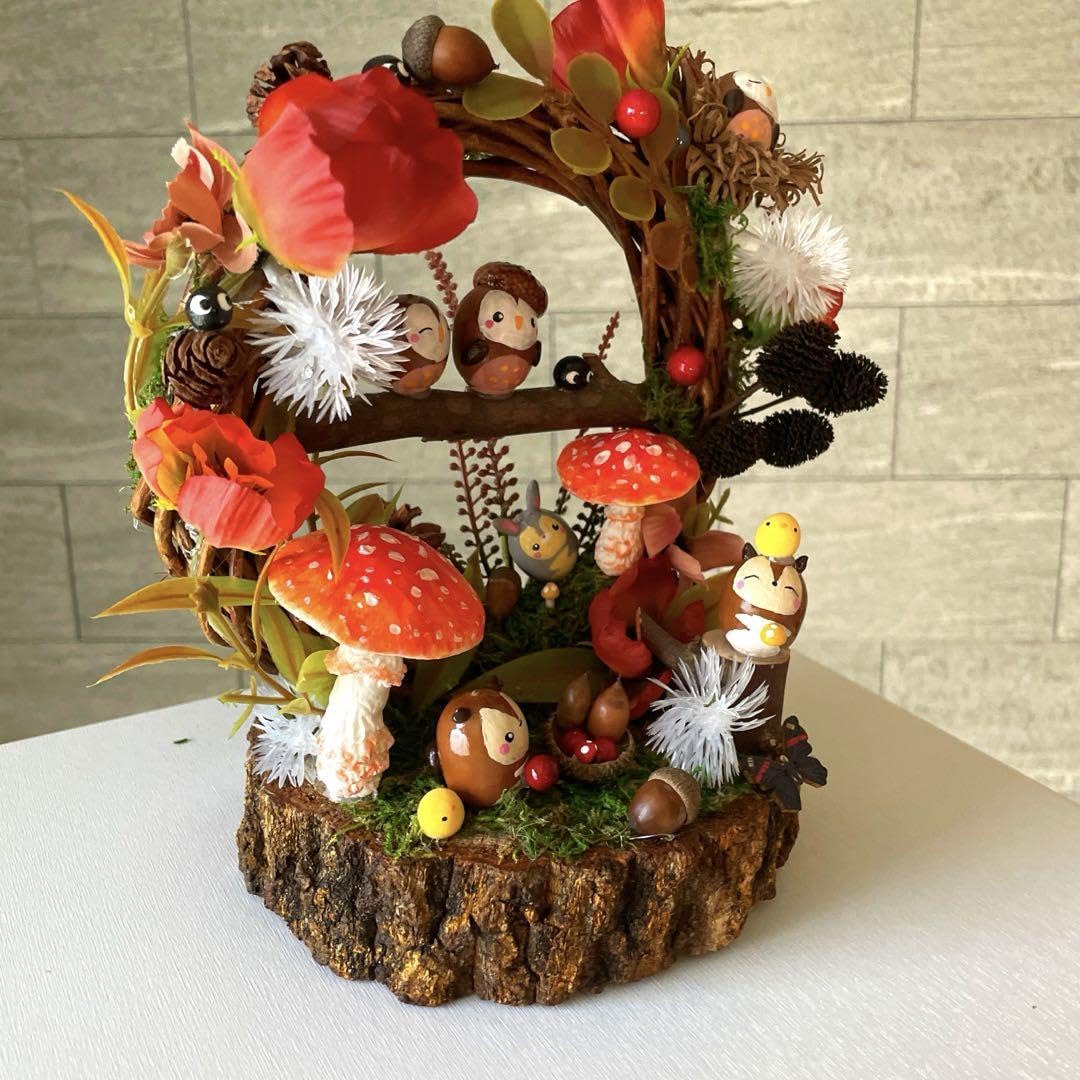 Amazon.co.jp: どんぐりアート キノコの森 ライト付き : ホーム＆キッチン