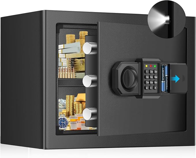1.2 Cub Home Safe Fireproof Waterproof, Fireproof Safe Box with Fire ...