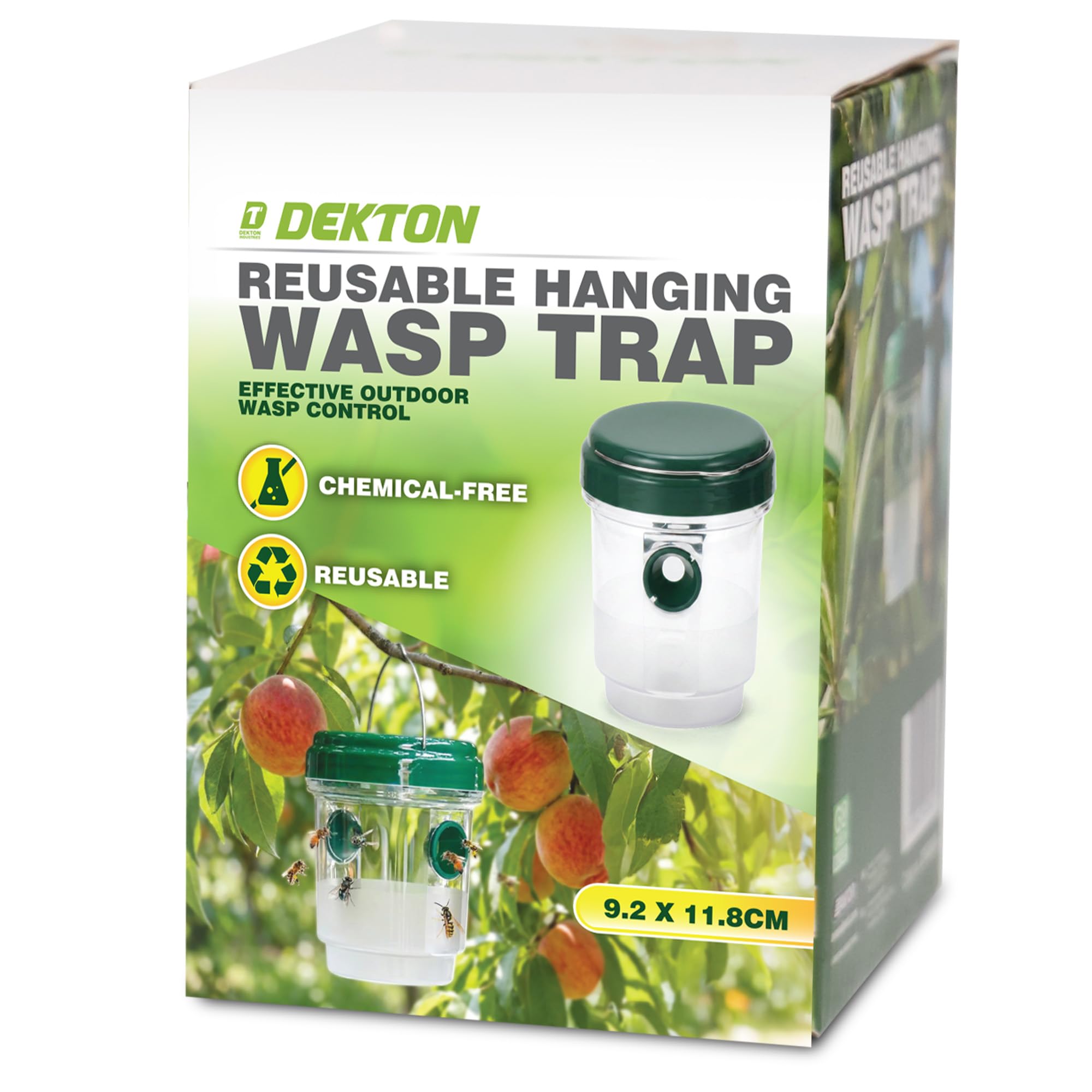Dekton Wasp Trap – Effective Outdoor Pest Control for Wasps, Flies & Termites, Reusable & Eco-Friendly, Ideal for Gardens, Patios & Outdoor Areas