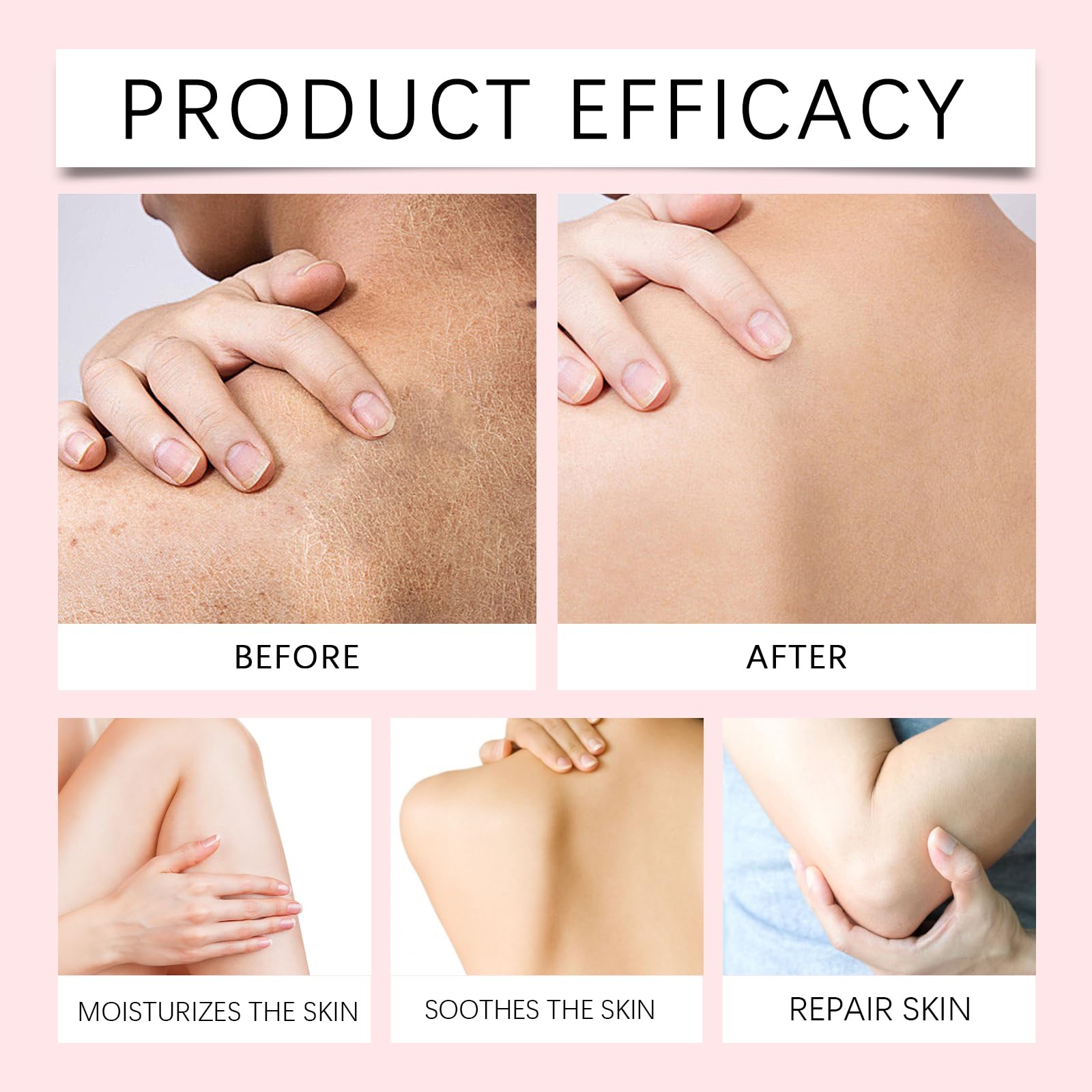 Huile multi-usage parfumée à la rose - Huile hydratante pour les cheveux et le corps pour contrôler les frisottis, lisser l'hydratation légère, soins quotidiens non gras (5PCS)