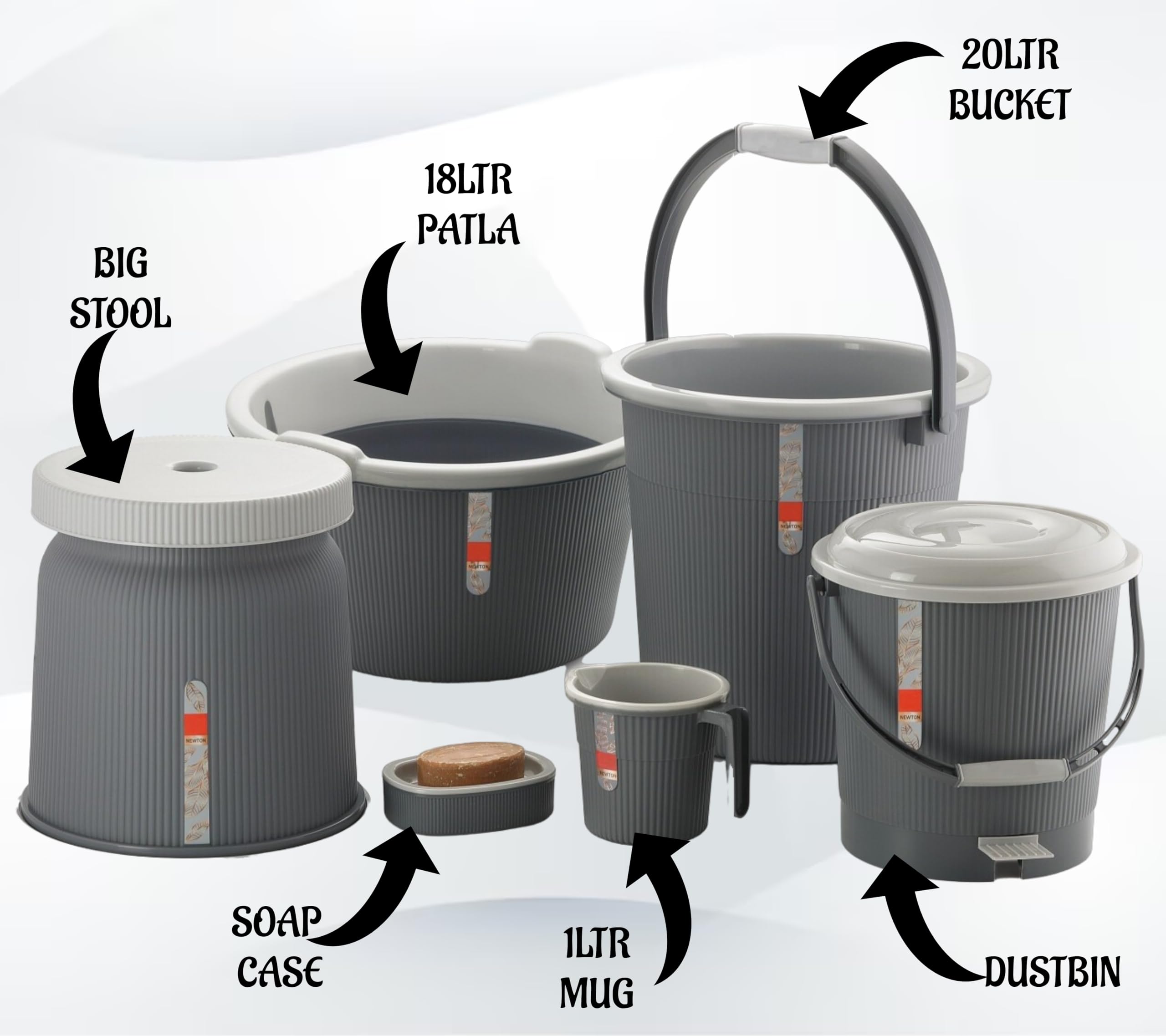 Nabhya Newton 11-Piece Bathroom Set - Organize Your Space -5 Nabhya Newton 11-Piece Bathroom Set - Organize Your Space -5