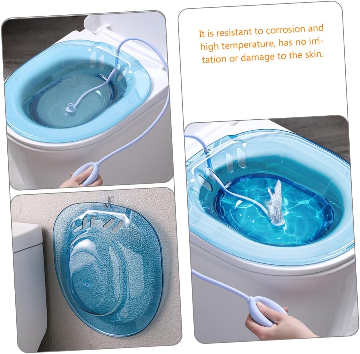 Sitz Bath Basin for Toilet Seat Comfortable Relief for Hemorrhoids for Elderly and Postpartum Care Promotes Faster Healing Easy to Clean and Use and