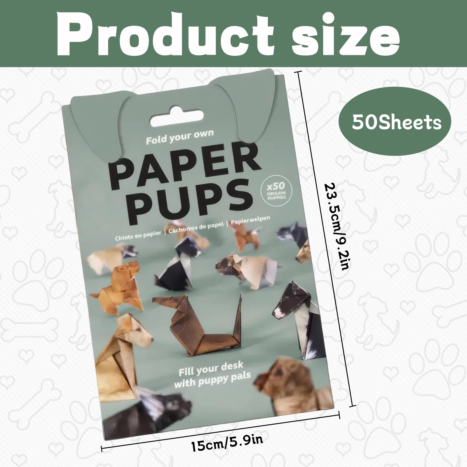 50PCS Paper Pups Origami, Paper Dogs Origami Set for Kids 6-12, Creative Craft Activity for Children Fun DIY Folding Project - Image 2