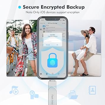 Apple MFi Certified Flash Drive 512GB, Photo Stick for iPhone Memory Stick for Photo/Video Backup Stick, High-Speed USB Thumb Drive for iPhone Storage Compatible for iPhone/iPad/Android/PC (Silver)