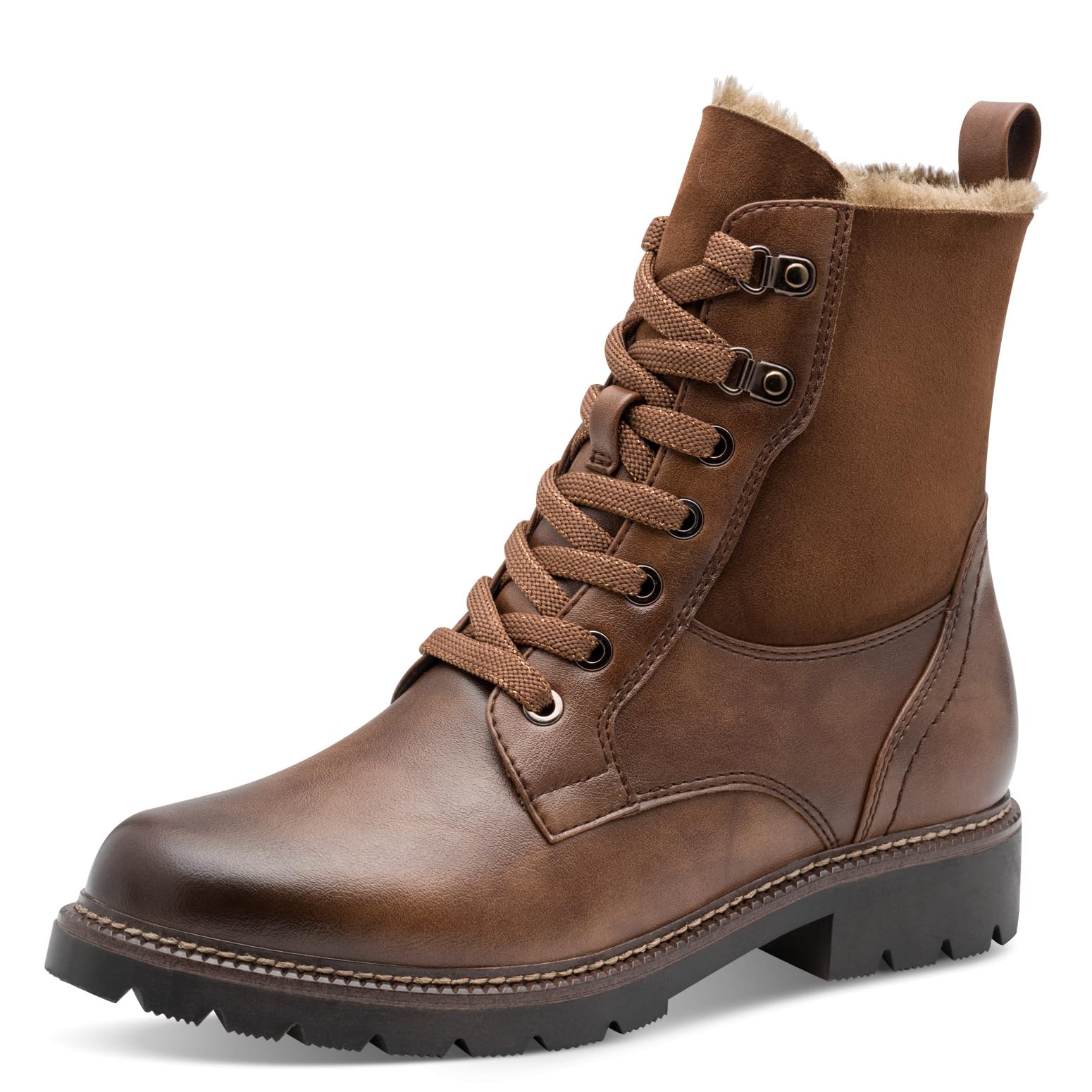 Tamaris Women's Flat Boots, Cognac, 37 EU