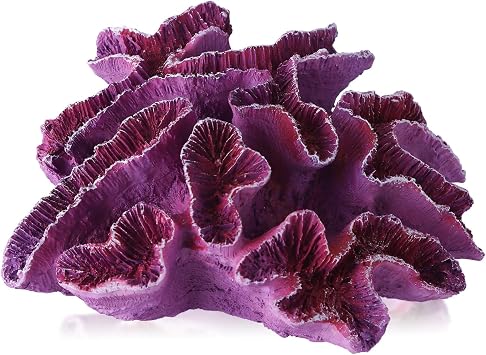Artificial Purple Coastal Dorm Aquarium Coral Ornaments Decor Realistic Fish Tank Plants Marine Themed Gifts for Living Room, Bathroom, Beach Costal