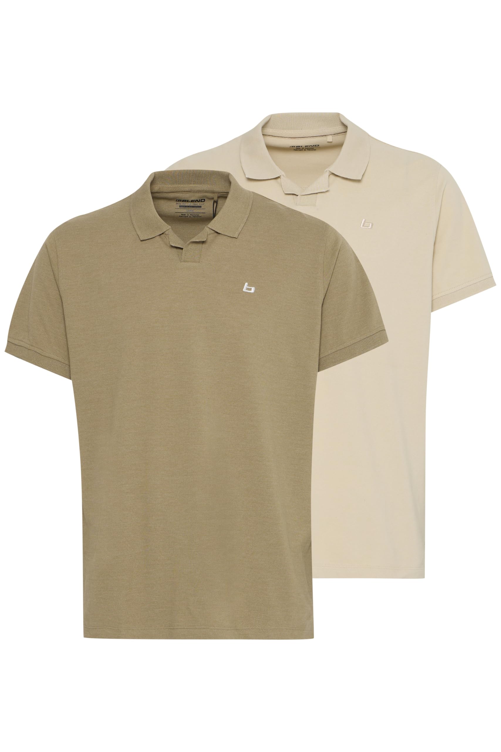 Blend BHPolo Herren 2-Pack Poloshirt Polohemd Shirt mit Umlegekragen 100% Baumwolle Multipack Regular fit