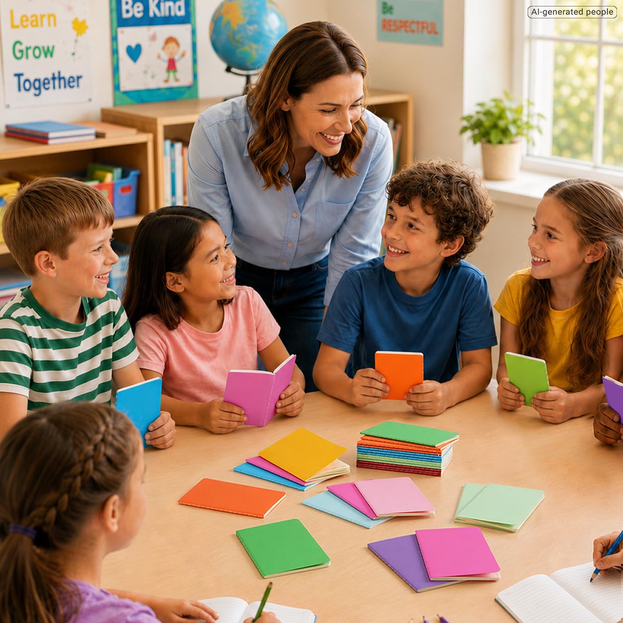 Gwybkq Cuadernos pequeños a rayas a granel, paquete de 120 mini blocs de notas de bolsillo, libros de cubierta colorida para niños, estudiantes, regalos a granel de 3.5 x 5.5 pulgadas, 30 hojas/60