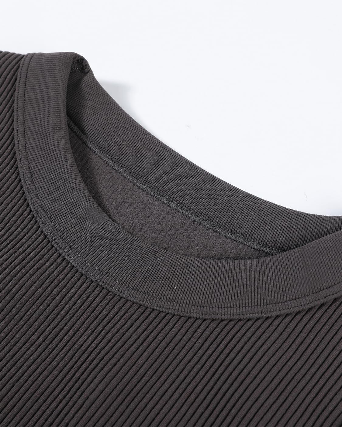 AUROLA Essentials Rib Seamless Sleeveless Tank for Women Subtle Logo Round Neck Active Workout Crop Tops - Image 4