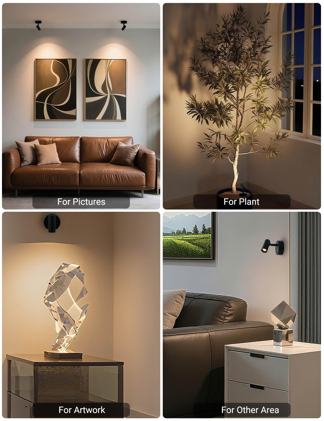 Spotlights für den Innenbereich mit Fernbedienung, Wiederaufladbares Bild-Spotlight, Kabellose LED-Akzentbeleuchtung mit Timer & Dimmfunktion 3 CCT Mini-Spots für Gemälde Kunstwerke, 2 stk