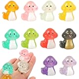 HOMICO Luminous Mini Snakes 10 Colors Mini Resin Animals Cute Fake Snakes for Dollhouse Fairy Garden Micro Moss Landscape Aquarium Potted Plant Decor
