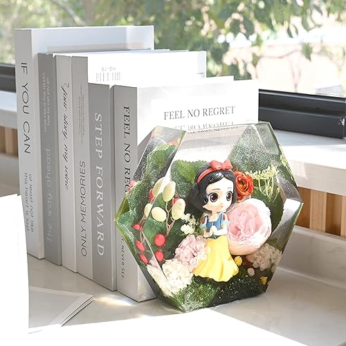 Vista 6 de Moldes de silicona grandes para resina, moldes de resina hexagonal Actvty mejorados, moldes de silicona hexagonales mejorados de 9 pulgadas