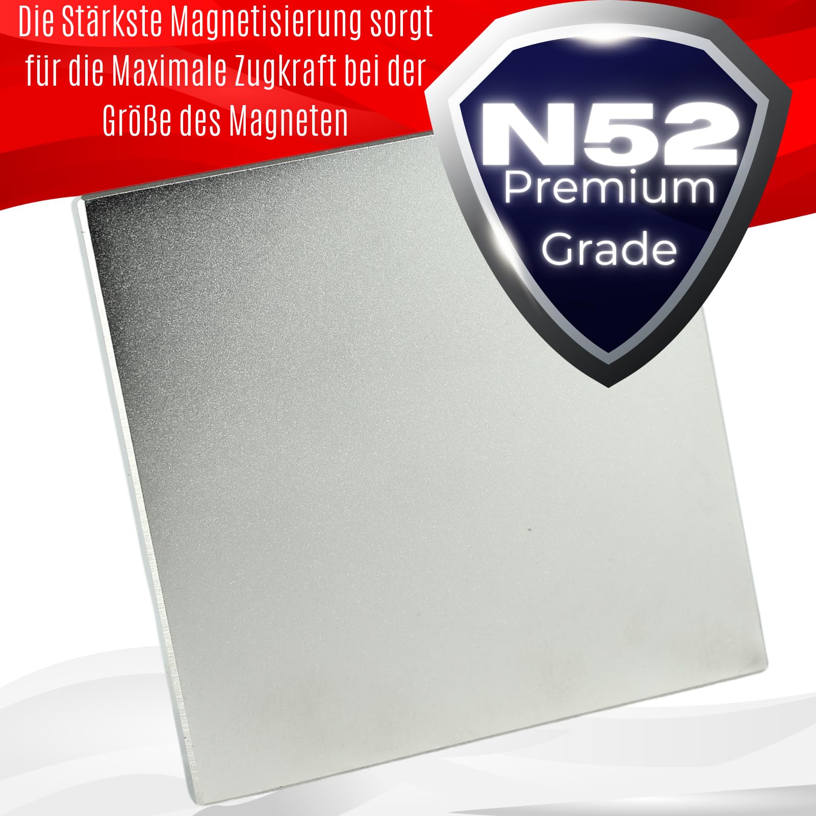 Aimant en néodyme N52 - Extra puissant - Plus de 500 kg - Grand cube magnétique en néodyme - 120 x 60 x 20 mm - Plaque Power Block