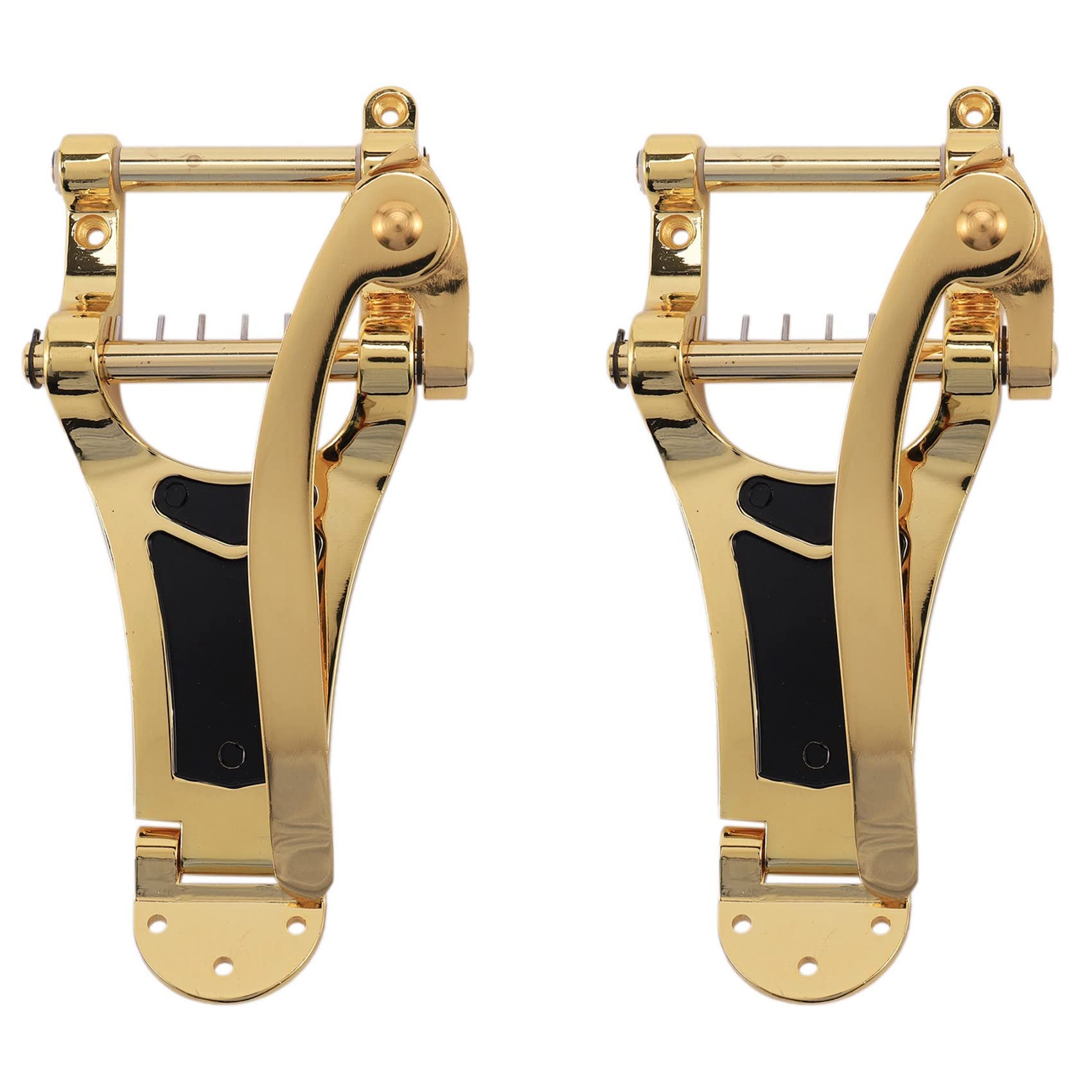 Lot de 2 chevalets trémolo Vibrato LP pour guitare électrique - Excellents alliages - Support de cordes - Chevalet à manivelle - Doré