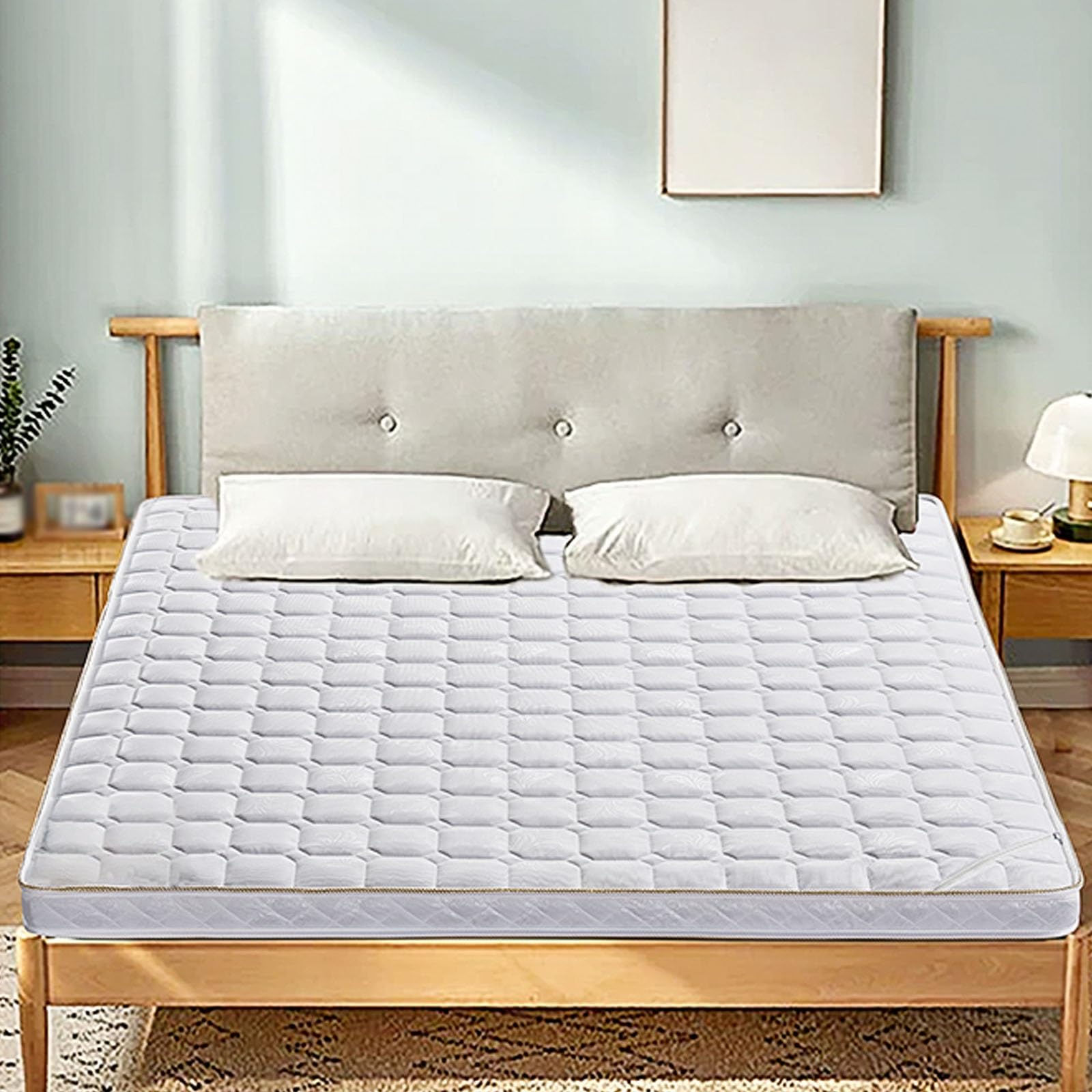 Matelas en fibre de coco respectueux de l'environnement – Soutien ferme du dos, Zoné Elastici pour un t ultime, design pressé à haute température, et idéal pour les Spers de soutien.